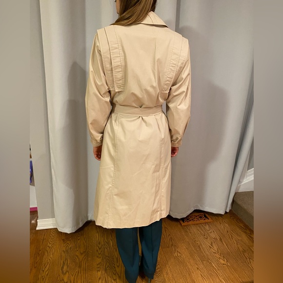 VINTAGE Sears Beige Trench Coat Vintage Size 8 Modern Size Small - Picture 9 of 16